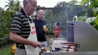 Old Men Have A Cookout With Teen Stripper Jeleana Marie