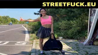 Streetfuck - Hitchhiking Slutty Zuzu Sweet Seduces Driving Married Man