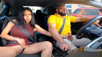 Housewife Sucks Horny Husband While Driving