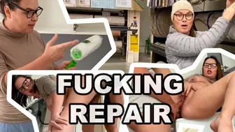 Fucking Repair! Wife Fucked Her Husband's Brains Out And Got A Dick In Her Asshole