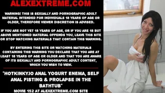 Hotkinkyjo Anal Yogurt Enema, Self Anal Fisting & Prolapse In The Bathtub