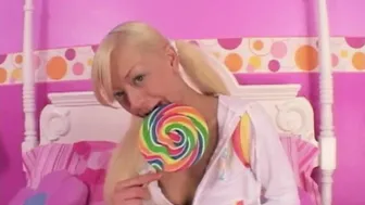 Lil Lexy Masturbate With Candy Stick