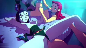 Raven X Starfire Sex Party - Teen Titans Sex Scenes Compilation