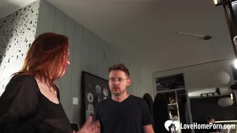 Busty Redhead Gets Shafted In The Kitchen