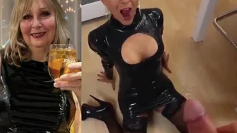 Pascal Porn Film - Shiny Rubber Latex Dress Porn Slut Housewife Anal Fucking Filmed