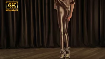 822 Shiny Brown Leohex Pantyhose