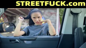 Streetfuck - Flexible Pornstar Alyssa Bounty Squirting In Car