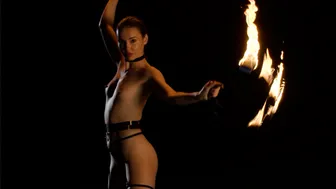 Cute Teen Elilith Noir Playing With Fire