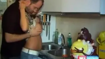 Natural Busty Milf Having Sex In The Kitchen