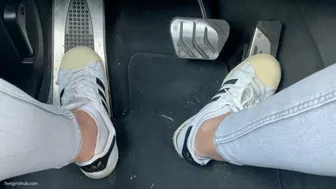 Pedal Pumping In Adidas Superstar Sneakers - Mp4 Mobile Version