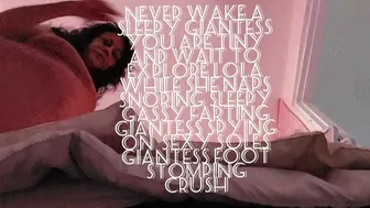 Never Wake A Sleepy Giantess You Are Tiny And Wait To Explore Lola While She Naps Snoring Sleepy Gassy Farting Giantesses Sexy Soles Mkv