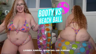 Booty Vs Beach Ball - Gwen Adora And Her Bbw Ass Bounce On A Balloon For The Looners! - Hd Wmv