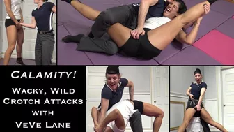 Calamity! Wacky, Wild Crotch Attacks With Veve Lane & Bianca Blance