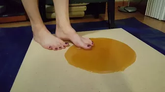 Lilith Doll Stuck Barefoot In Ultra Sticky Glue Trap