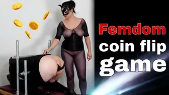 Orgasm For Me Or Bigger Buttplug For You? Femdom Coin Toss Game