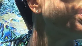 Slow Motion Free Diving In The Springs In The Abalone Skin Suit