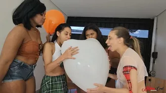 3 Beautiful Girls And 1 Bbw Popping Balloons - With Veronica Lins - Clip 5 Full Hd - Kc 2023