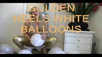 Gold Heel And White Balloons Mov