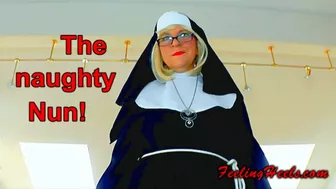 The Naughty Nun! - Starring Sandy Heely - Episode 3 - Part 1 - High Heels Nun Costume Toe Wiggling Spreading Handjob - Fhd