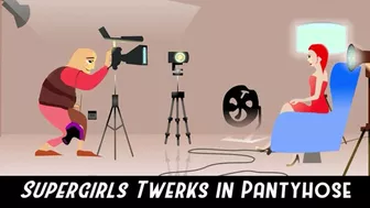 Heroine Super Girl Twerks In Pantyhose