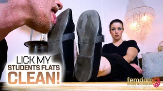 The Guy Licks My Student Shoes Clean! (Shoe Worship With Lady Nicole) - Full Hd Mp4