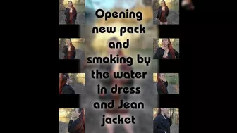 Opening A New Pack And Smoking By The Water In A Dress And Jean Jacket