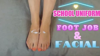 School Uniform Toe Sucking & Footjob With Facial (1080 Mp4)