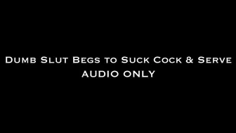 Dumb Slut Begs To Suck Cock And Serve Audio Only