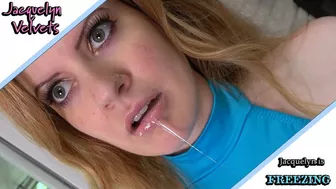 Jacquelyn Is Freezing - Mind Control - Freeze Fetish - Drooling - Topless