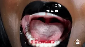 Black Tar Lip Exploration (Higher Quality) Mouth Fetish Mouth Exploration Vore Fetish Giantess Fetish Teeth Fetish Tongue Fetish - 720 Wmv