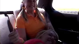 Little Summer Fingered In The Back Of Car In Public