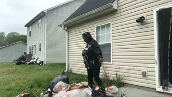 Goddess Stomping Nasty Trash In Cute Rainboots