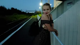 The Puzzled Baby Was Waiting For The Train, And Got A Hot Cock And A Big Creampie In Public