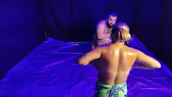 Mw-1519 Estrella Vs Lukas Chubs Oil Wrestling