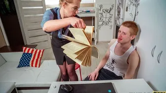 English Lesson Ends For Boy And His Gorgeous Tutor