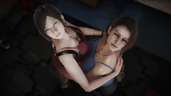 Resident Evil - Lesbian - Jill Valentine X Ada Wong - 3D Porn