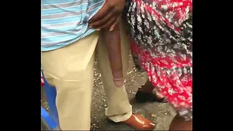 Huge! Big Black Dick Flash In Public Bus Stop