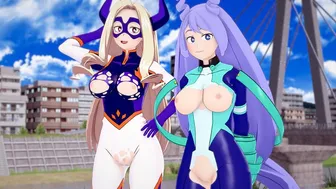 My Hero Academia Nejire And Mt Lady Get Creampied Threesome Pov Hentai