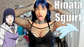 Sexy Cosplay Hinata - Naruto - Teen Webcam Intense Squirting Through Panties Hot Hitachi Masturbating On Bed - Novinha Gozando Na Calcinha Squirt Ahegao