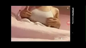 Girl Plays With Her Breasts