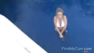 Beauty & Busty Strip Off In The Pool - Softcore