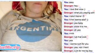 Horny Blonde Masturbating On Random Chat