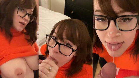 Amadani's Scooby Doo Velma Cosplay Blowjob In A Romantic Swedish Vixen