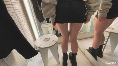 Allinika Tries On Clothes & Gets Off In Public Upskirt Video