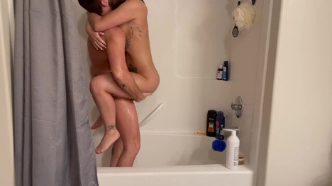 Adoredhippie Gets A Rough Shower & A Hot Load For Her Perfect Tattooed Pussy