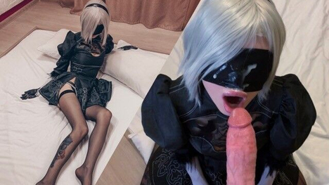 Freya Stein's Nier Automata 2B Cosplay Blowjob Skills Will Blow Your Mind