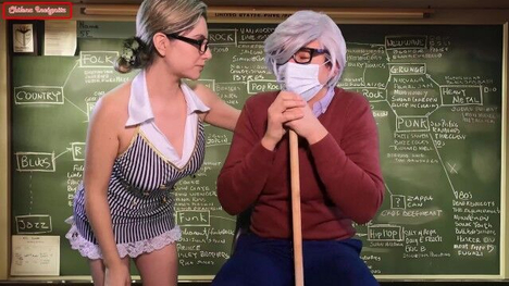 Chilena Incognita Gets Down & Dirty With Her Old Teacher In A Cosplay Classroom