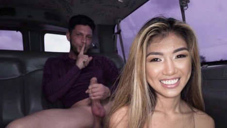 Tyler Steel Bangs Petite Asian Clara Trinity In Public On Bang Bus