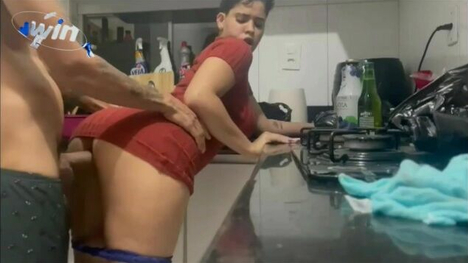 Fadynha's Brazilian Maid In Short Dress Takes On A Massive Cock And A Massive Load