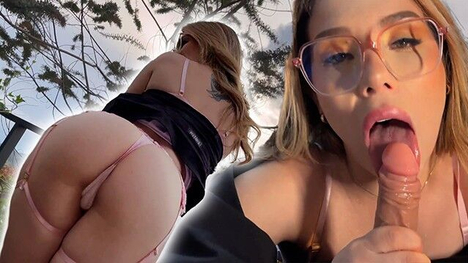 Dani Ortiz Almost Caught With Big Tits & Mouthful Of Cum In Pov